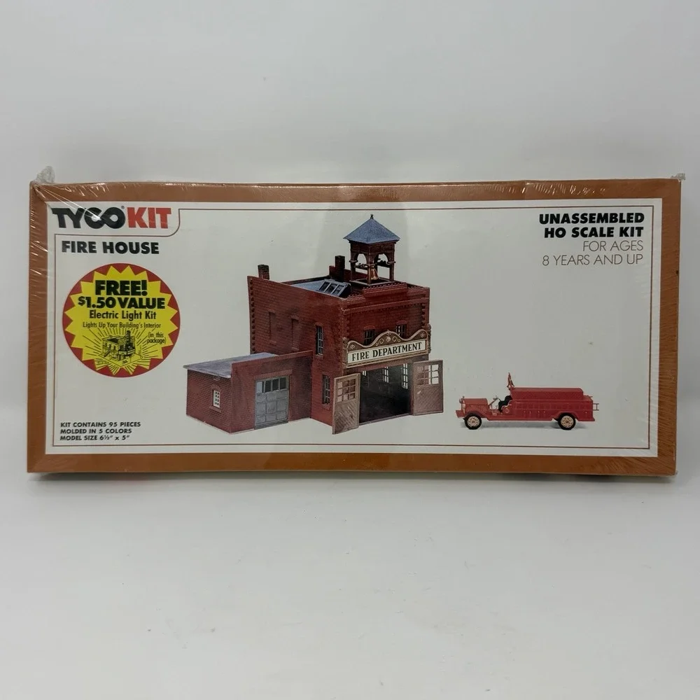 Tyco 7789 HO Scale Fire House Kit #7789B Brand New Sealed